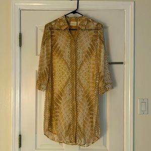 Chico’s sheer button down tunic.